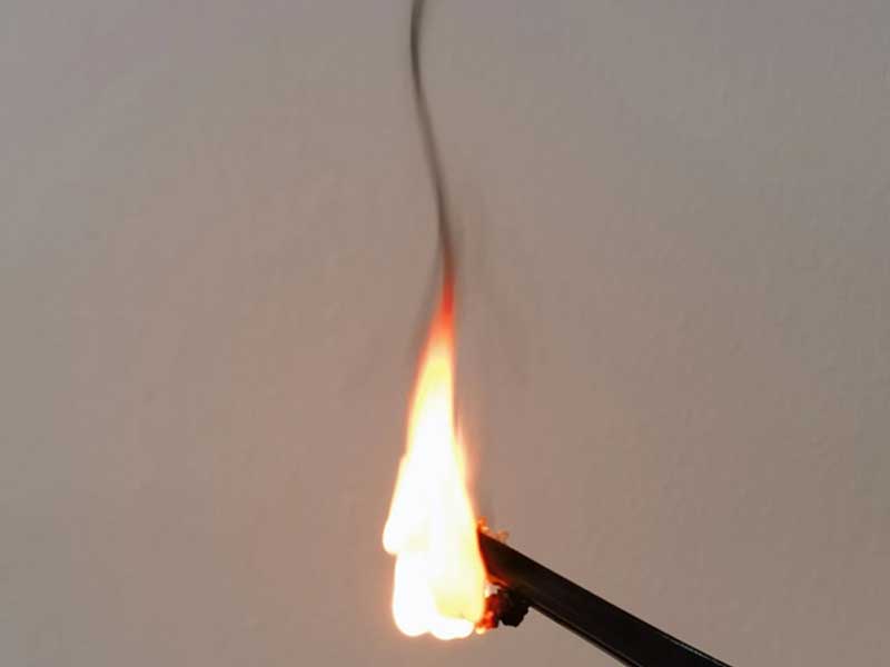 燃焼試験の様子