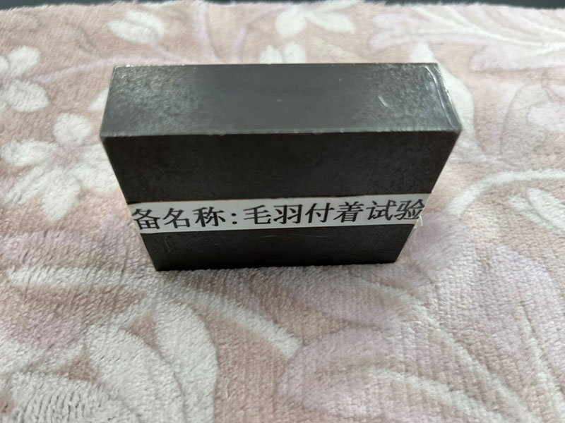 重錘を試料に置いた狀態